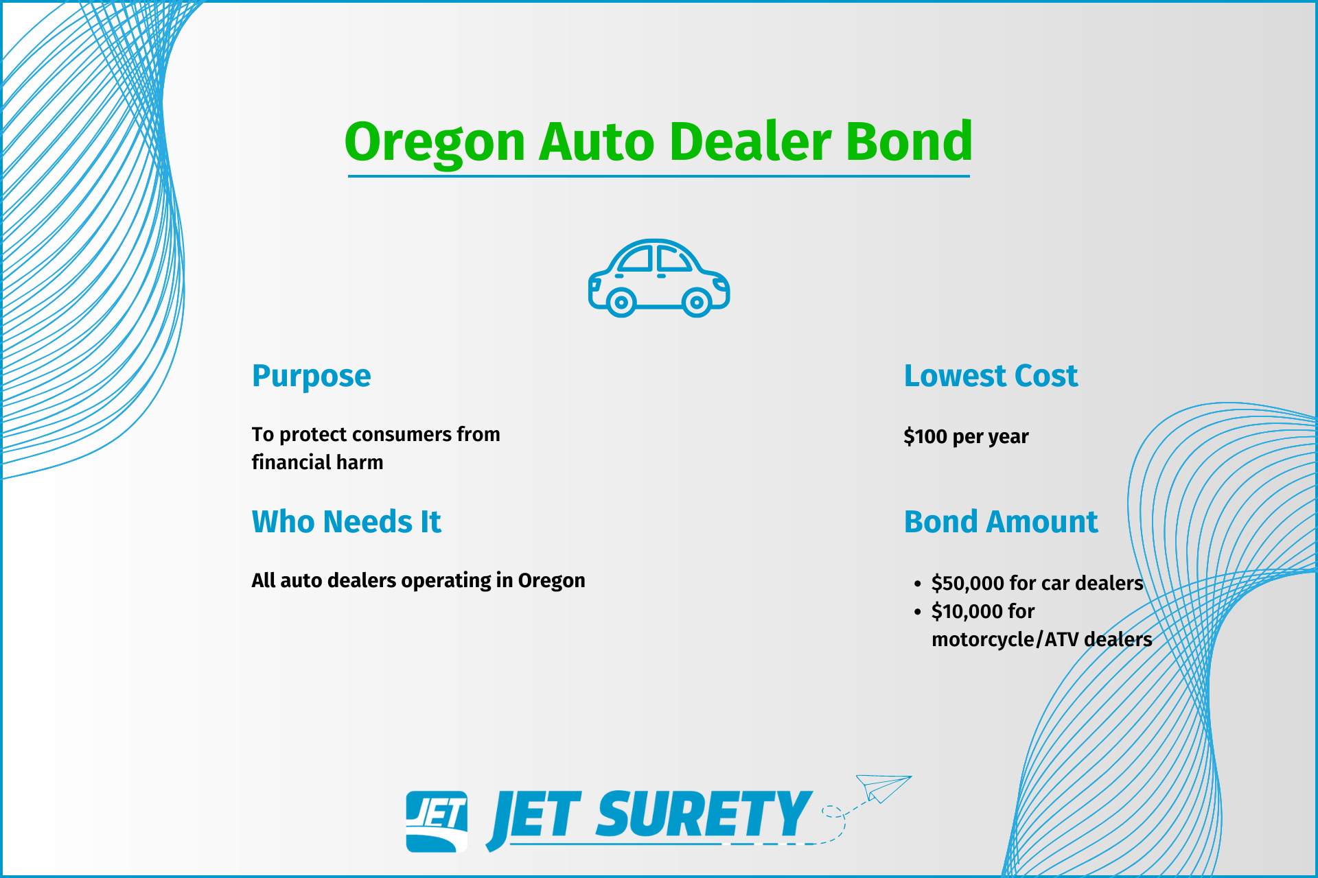 Oregon Auto Dealer Bond Jet Insurance Company